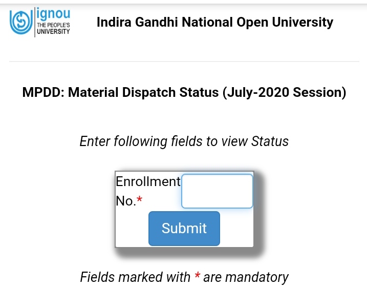 How to Check IGNOU Study Material Dispatch Status online Ignou news