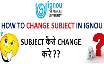 Ignou Sub Change