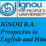 IGNOU B.A. Prospectus in English and Hindi