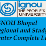 IGNOU Bhopal Regional and Study Centres Complete List