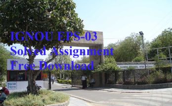 Ignou-eps-03-solved-assignment