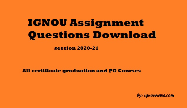 assignment questions of ignou